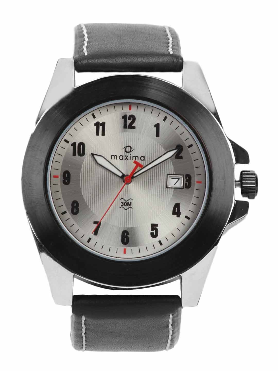 Maxima Men Silver Dial Attivo Watch