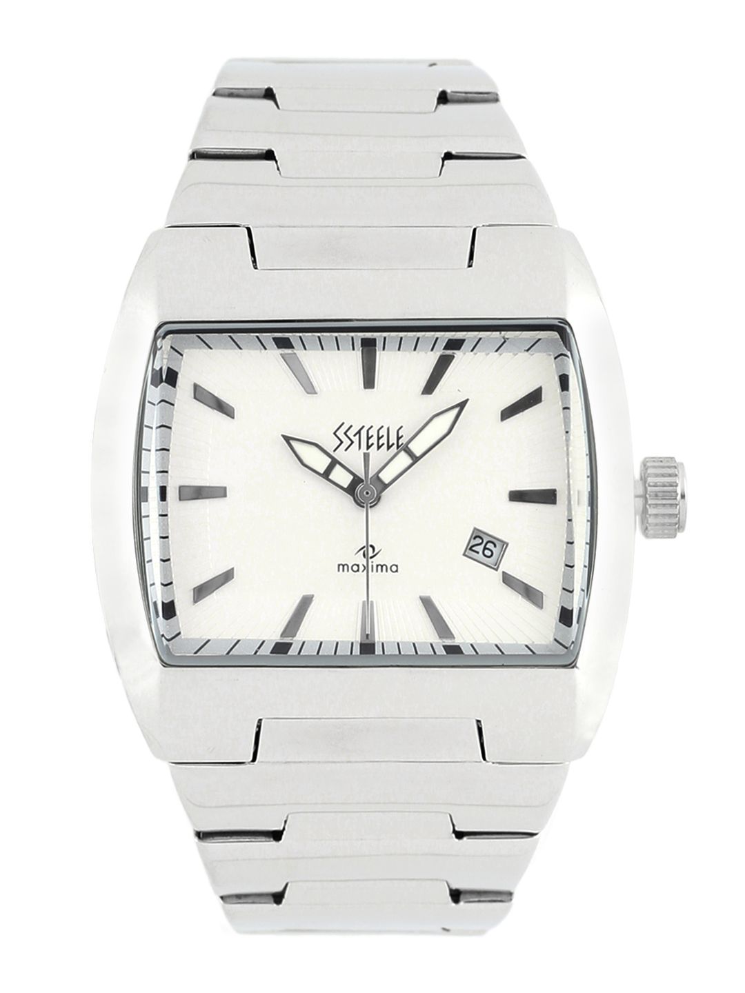 Maxima Men White Dial Watch