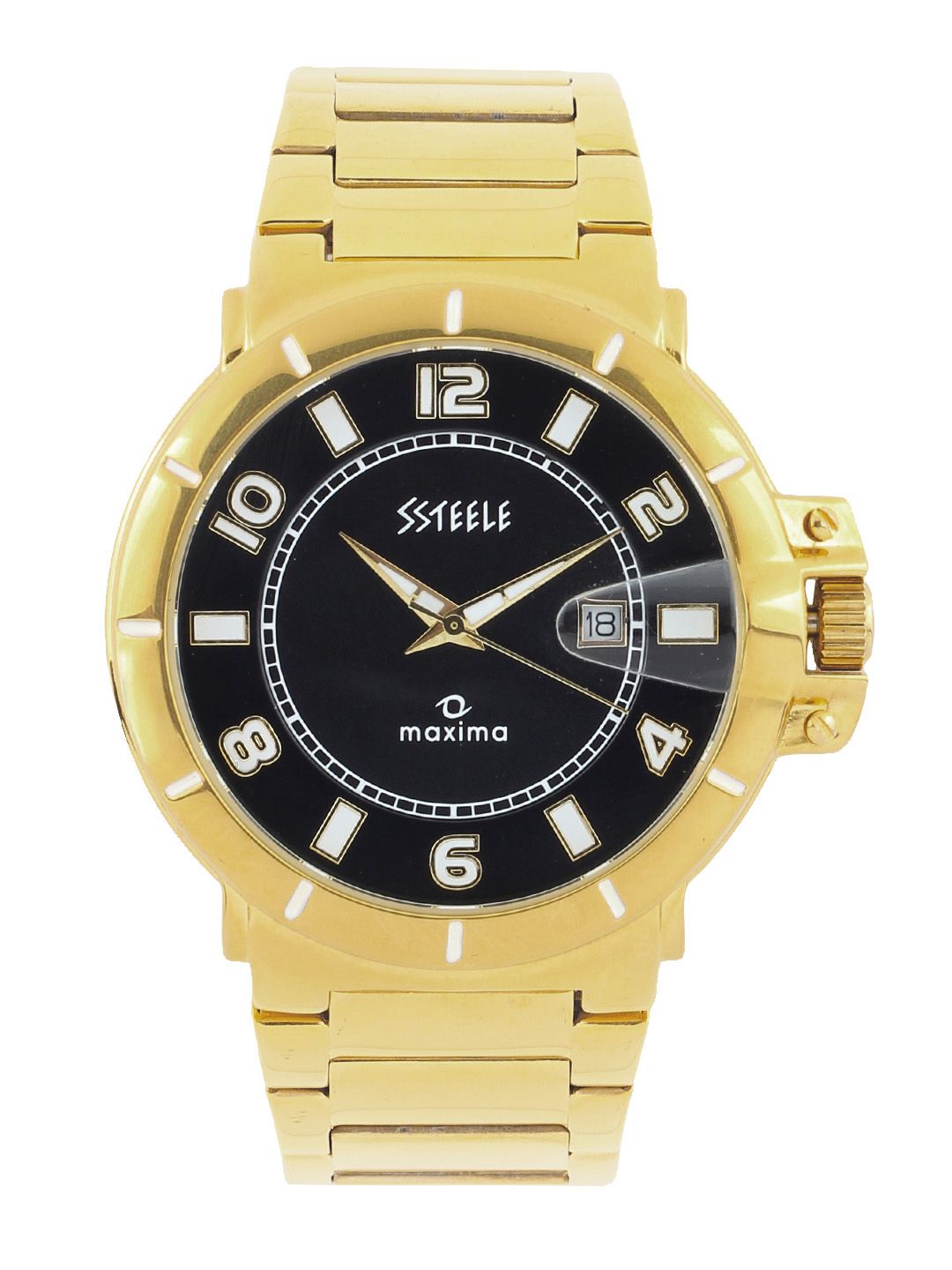 Maxima Men Black Dial Watch