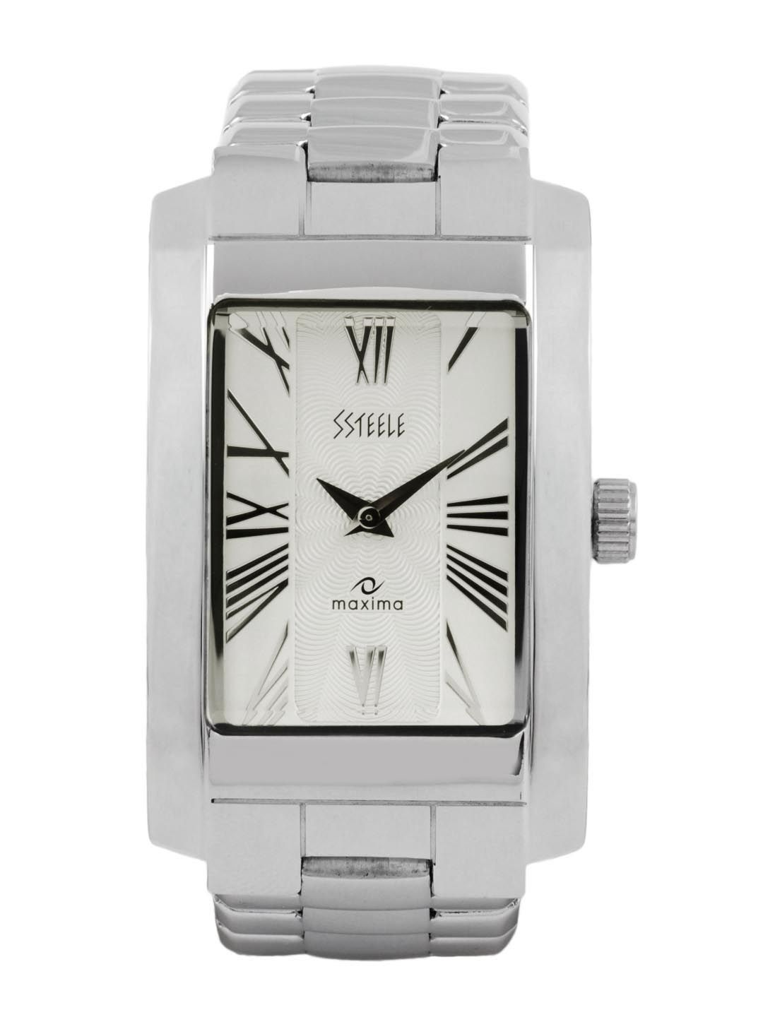 Maxima Men White Dial Watch