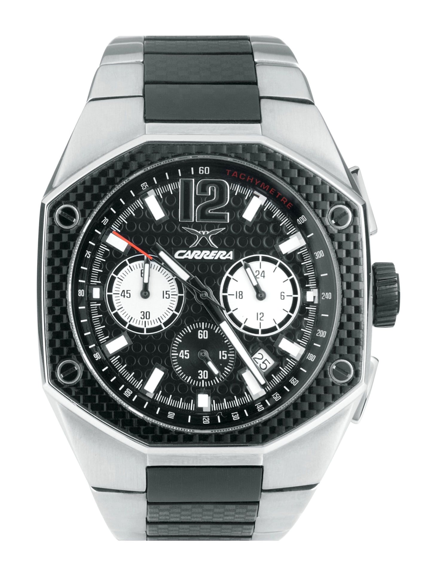 Carrera Men Metal strap Sqaure dial Black Watches