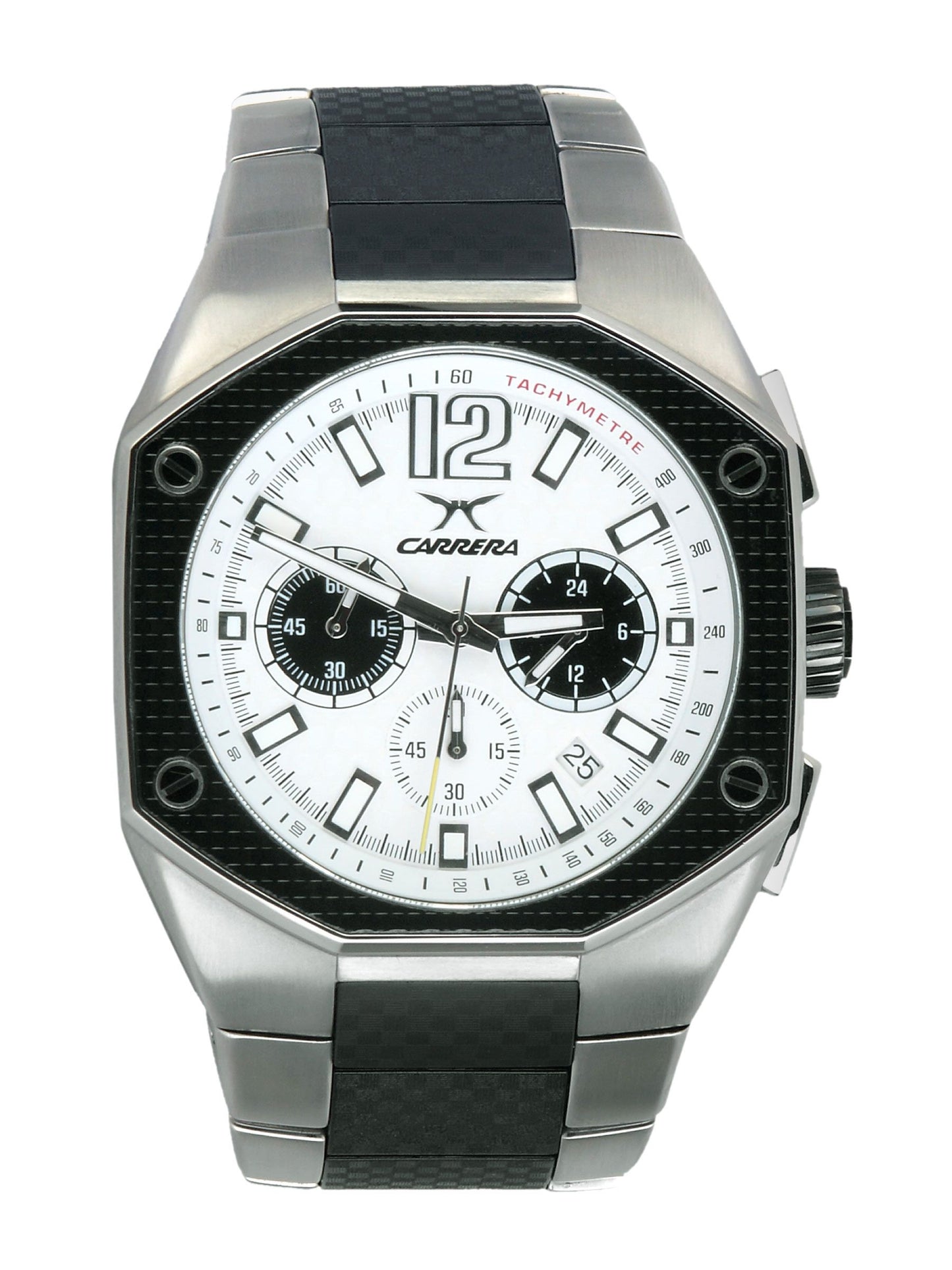Carrera Men Careera dial steel strap patch White Watches