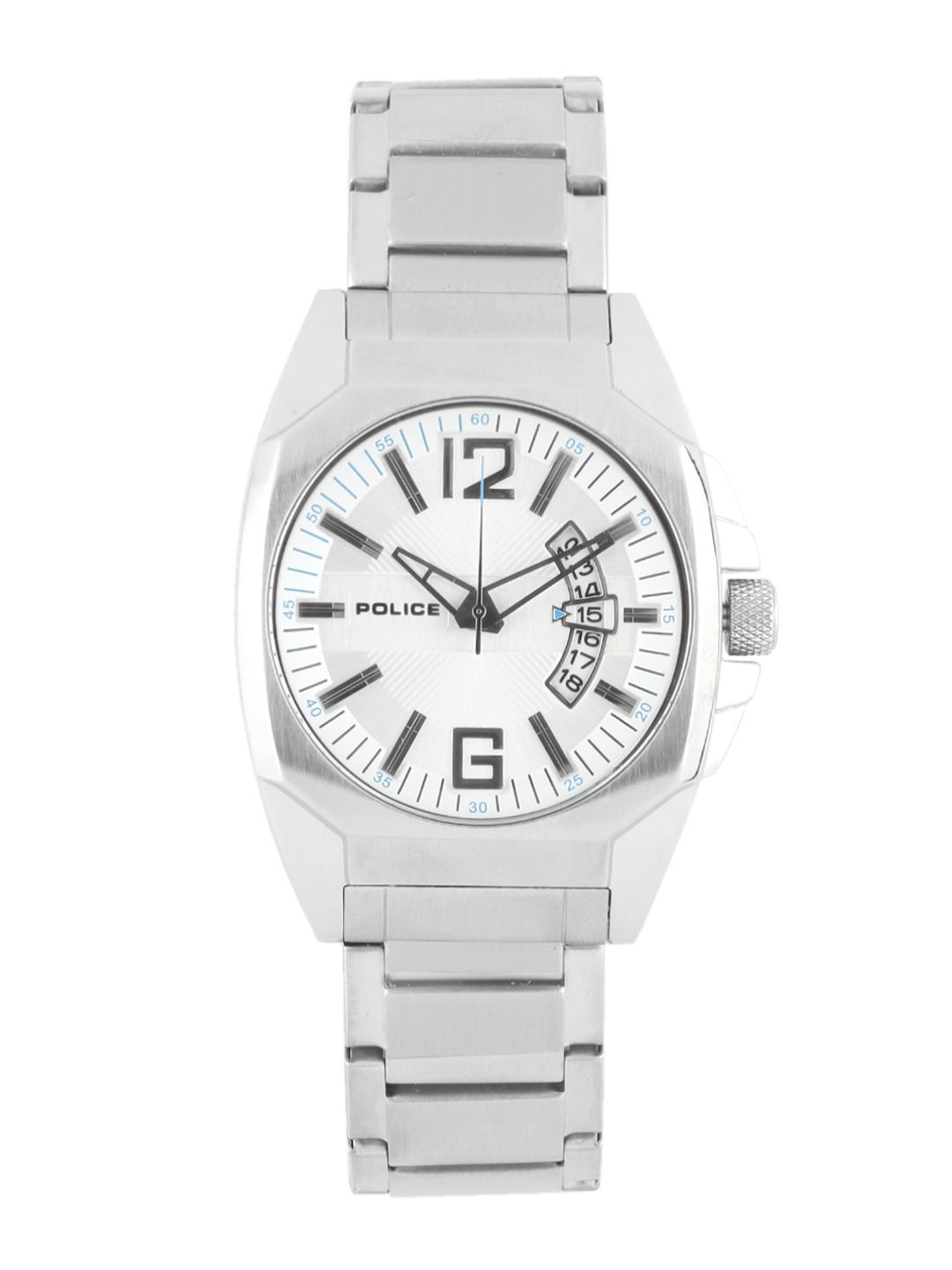 Police Men Sliver-Toned Dial Watch PL12897JS-04M