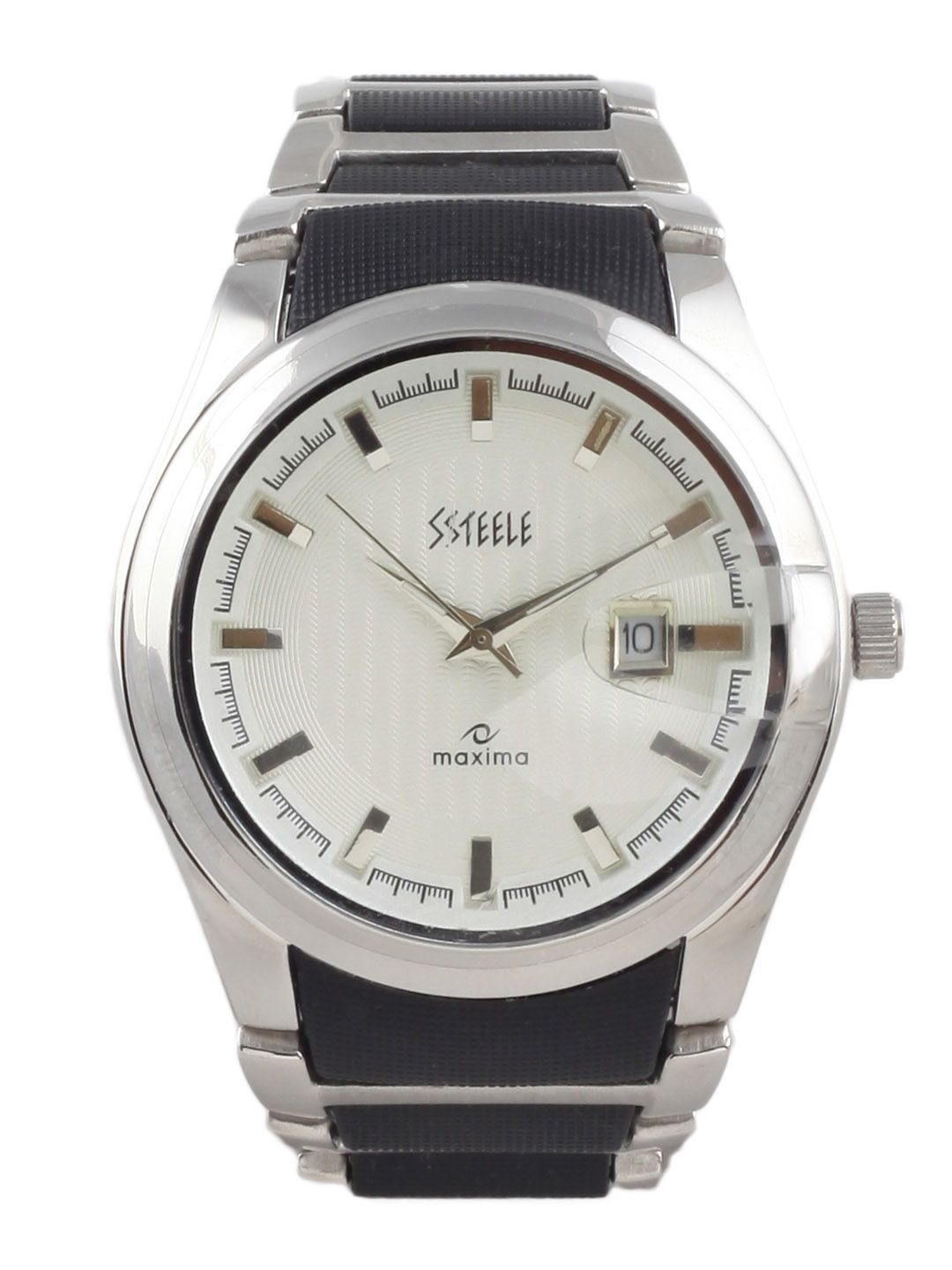 Maxima Men White Dial Watch
