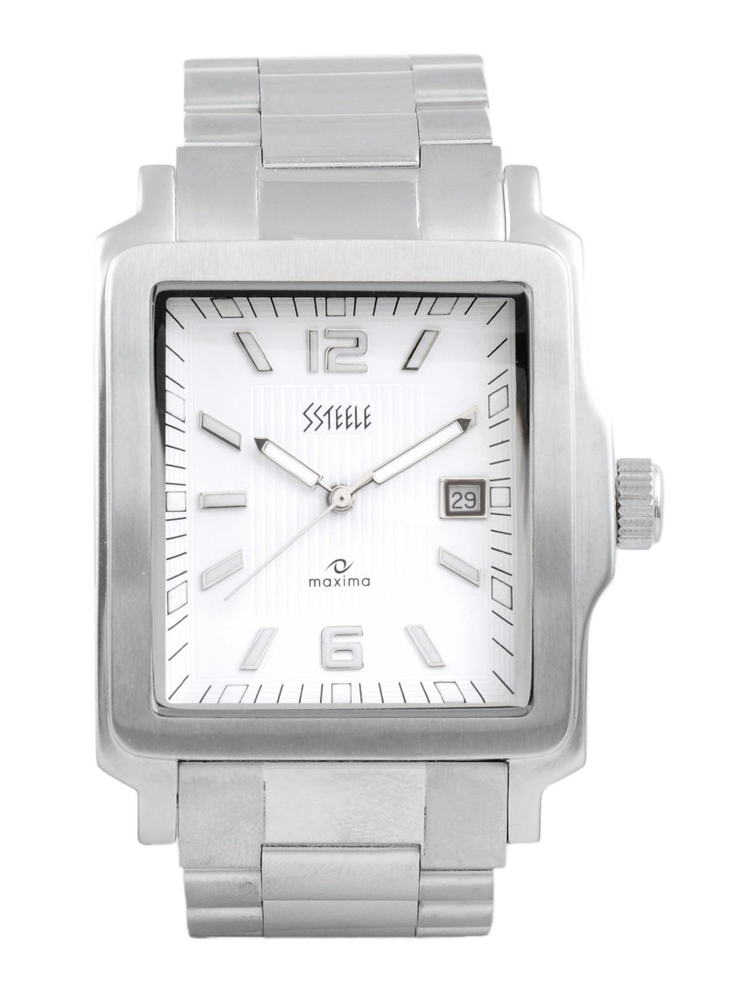 Maxima Men White Dial Watch