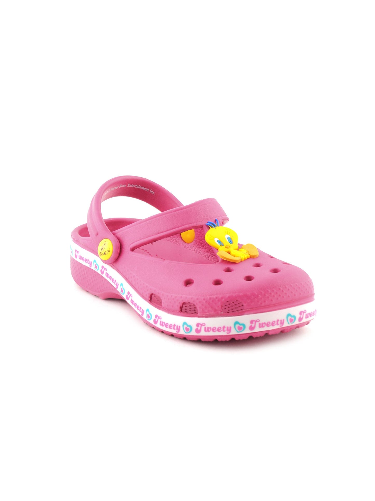Warner Bros Kids Girls TW Big Facelog Pink Sandals