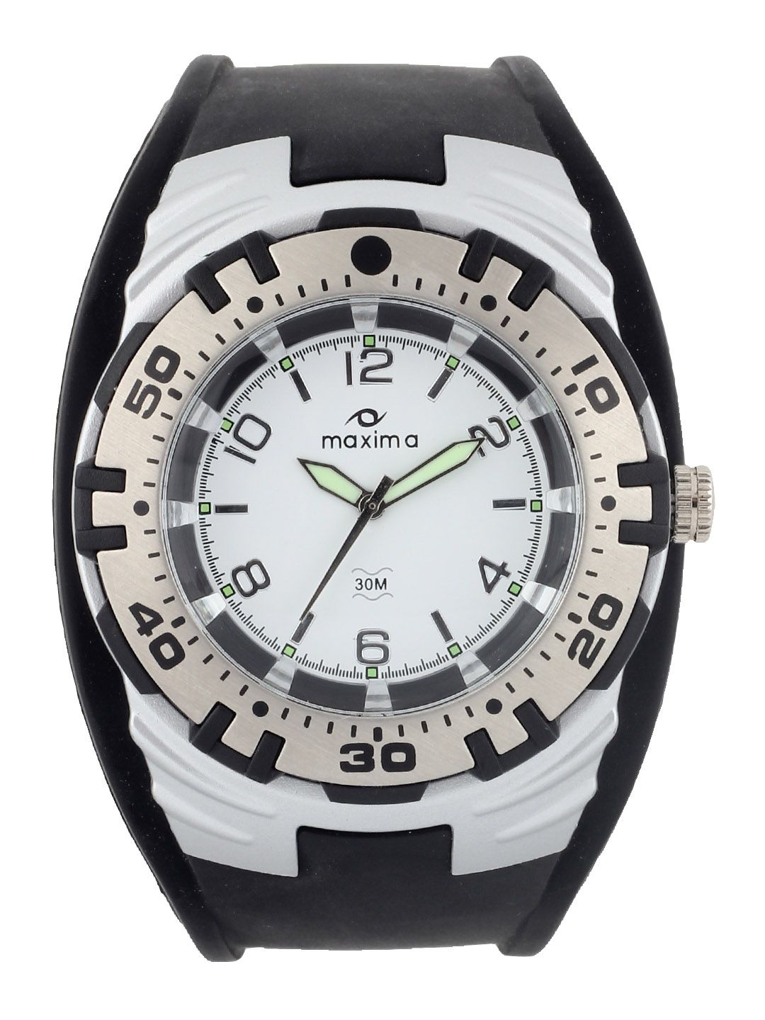 Maxima Men White Dial Watch