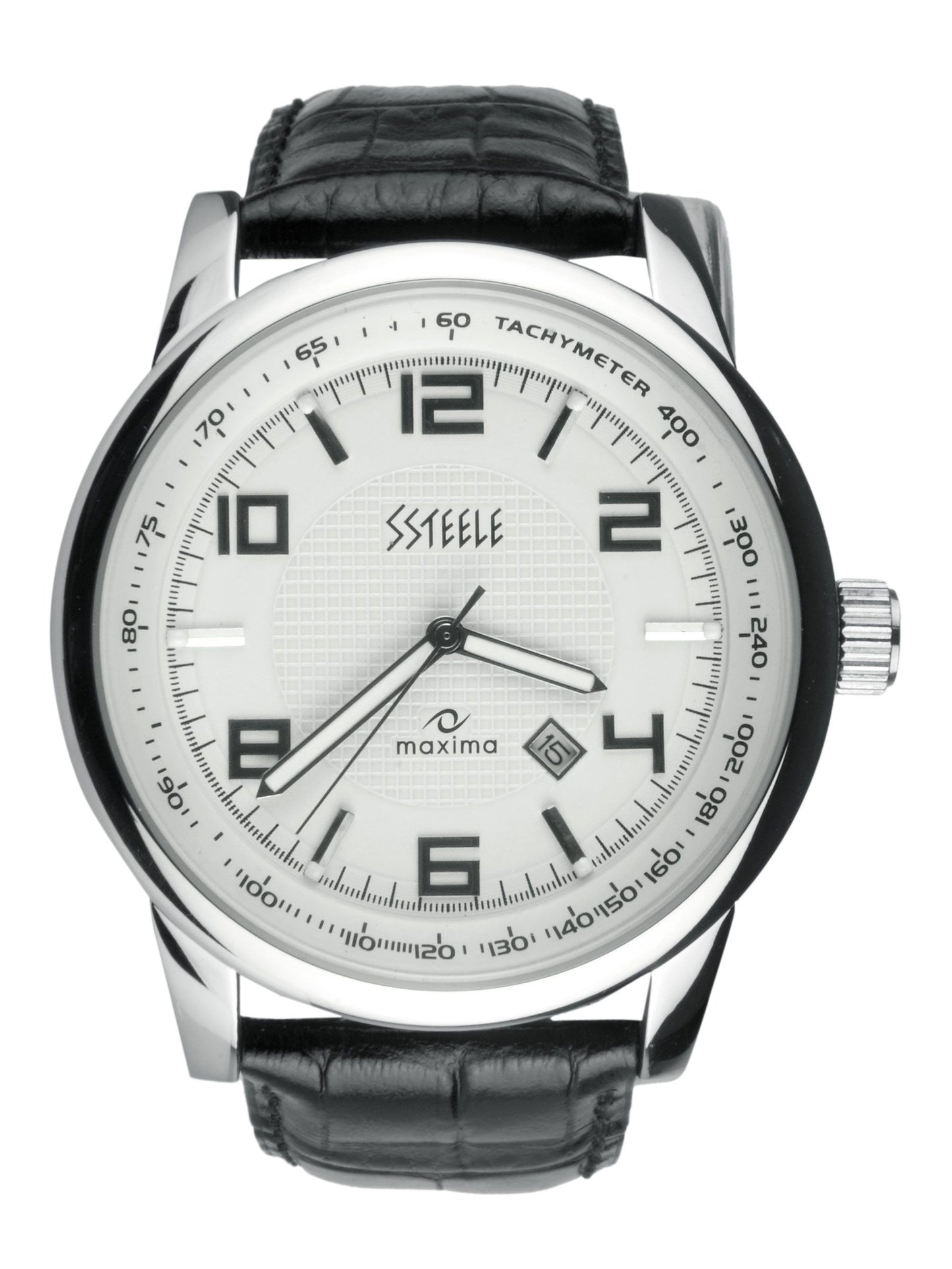 Maxima Ssteele Men White Watch