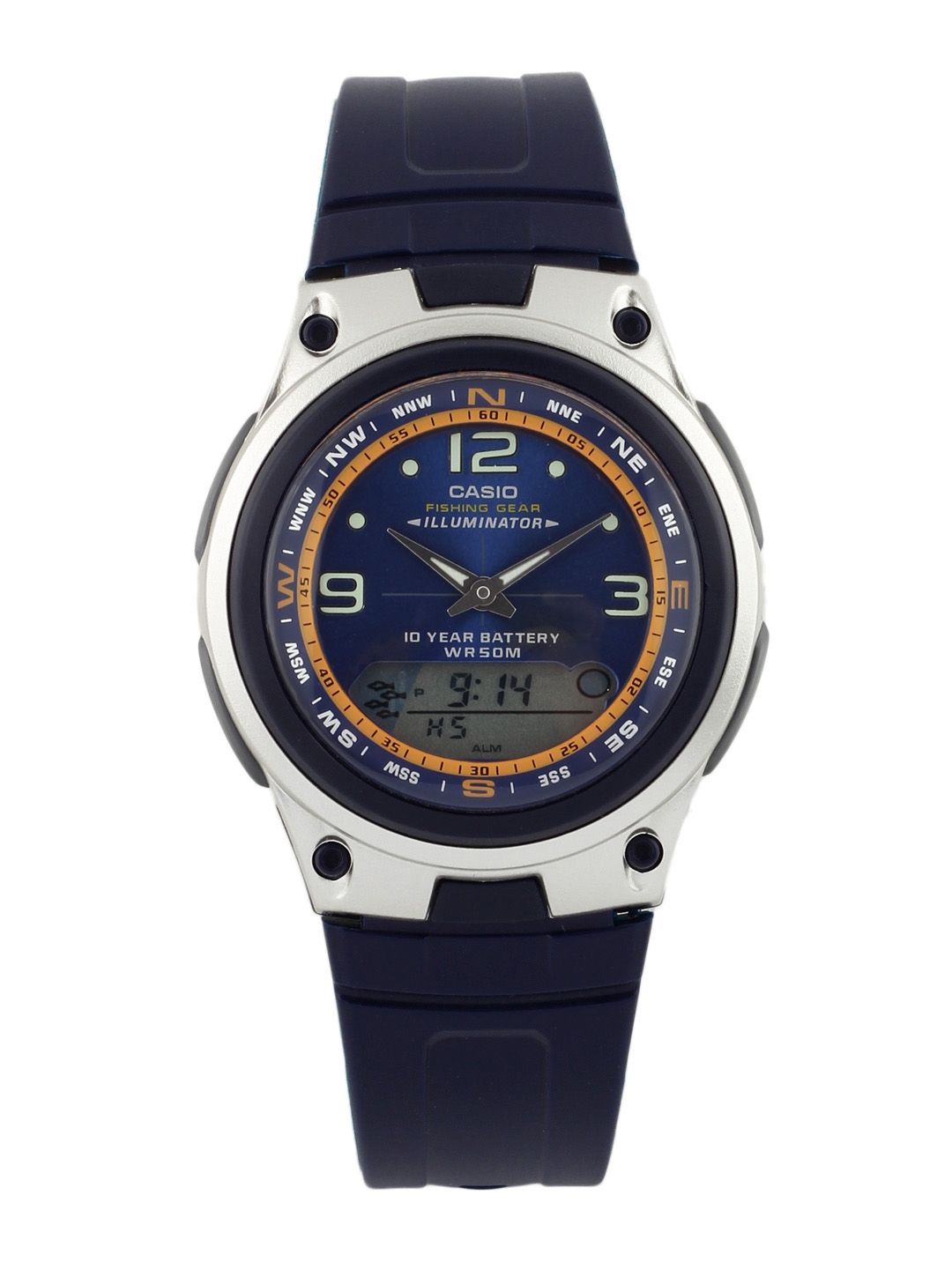 CASIO YOUTH Men Navy Dial Analogue & Digital Time Watch AD182