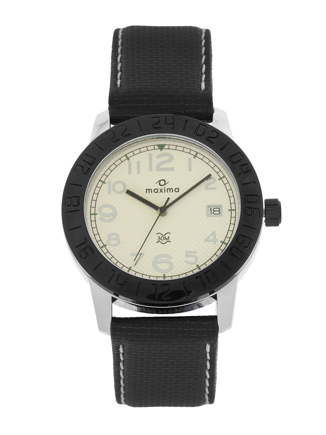 Maxima Attivo Men Off-White Dial Watch 24130LMGT