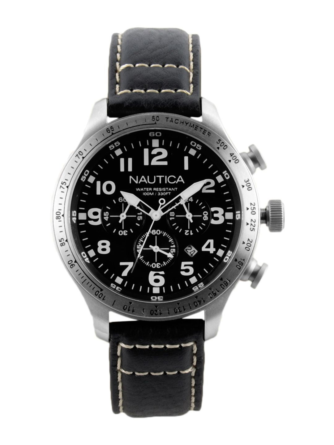 Nautica Men Black Dial Chronograph Watch