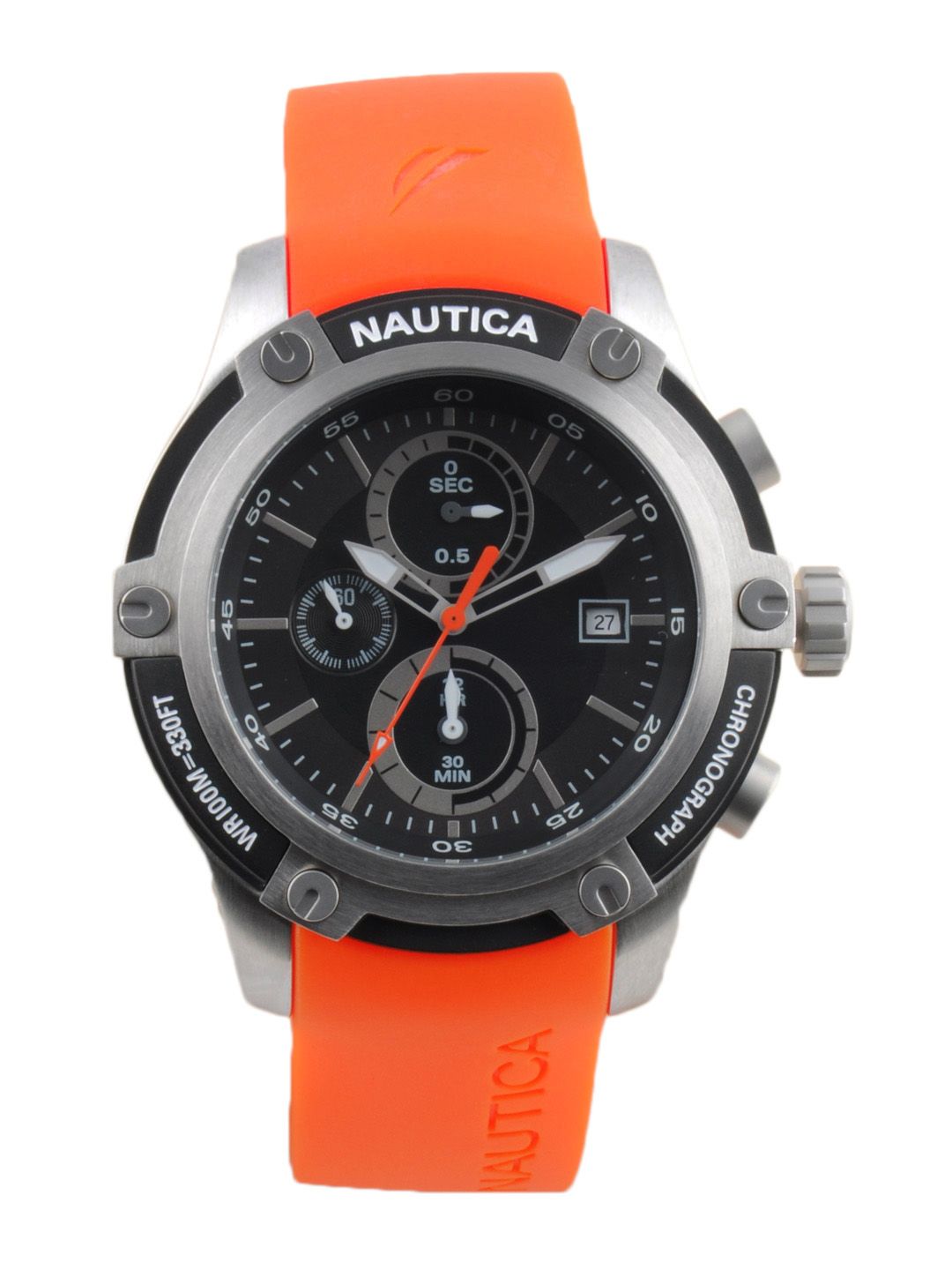 Nautica Men Black Dial Chronograph Watch