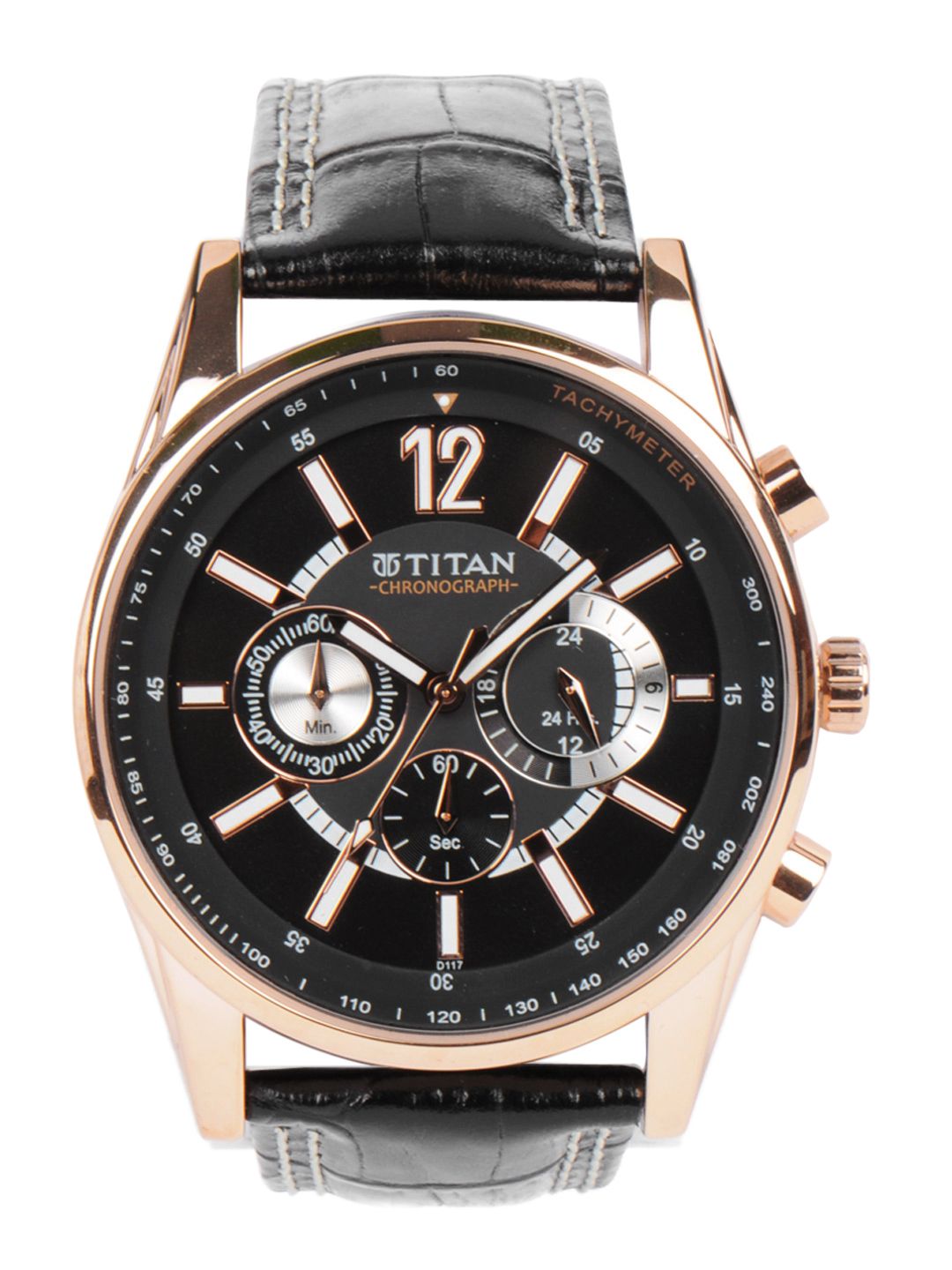 Titan Men Chronograph Black Dial Watch