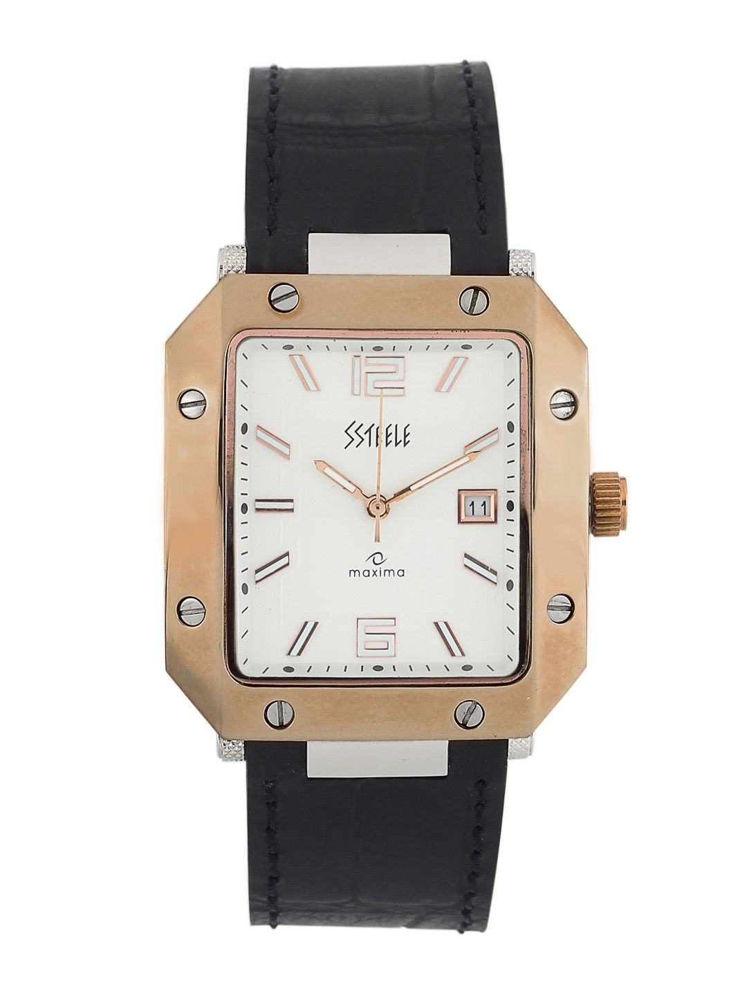 Maxima Men White Dial Watch