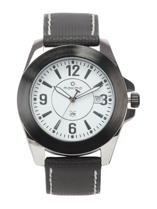 Maxima Men White Dial Attivo Watch
