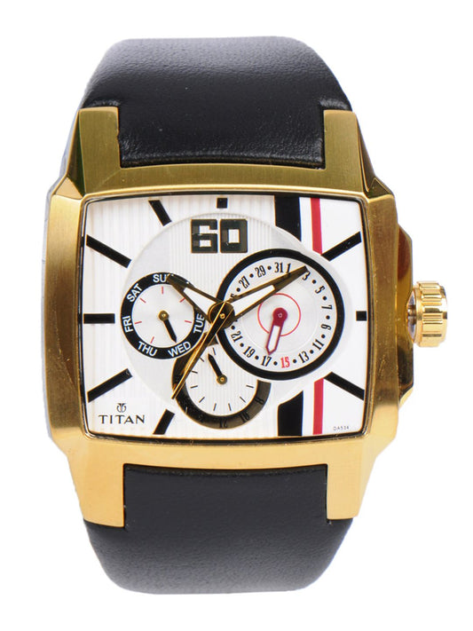 Titan Men Chronograph White Dial Watch