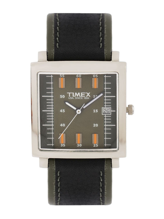 Timex Men Olive Green Dial Watch DV10