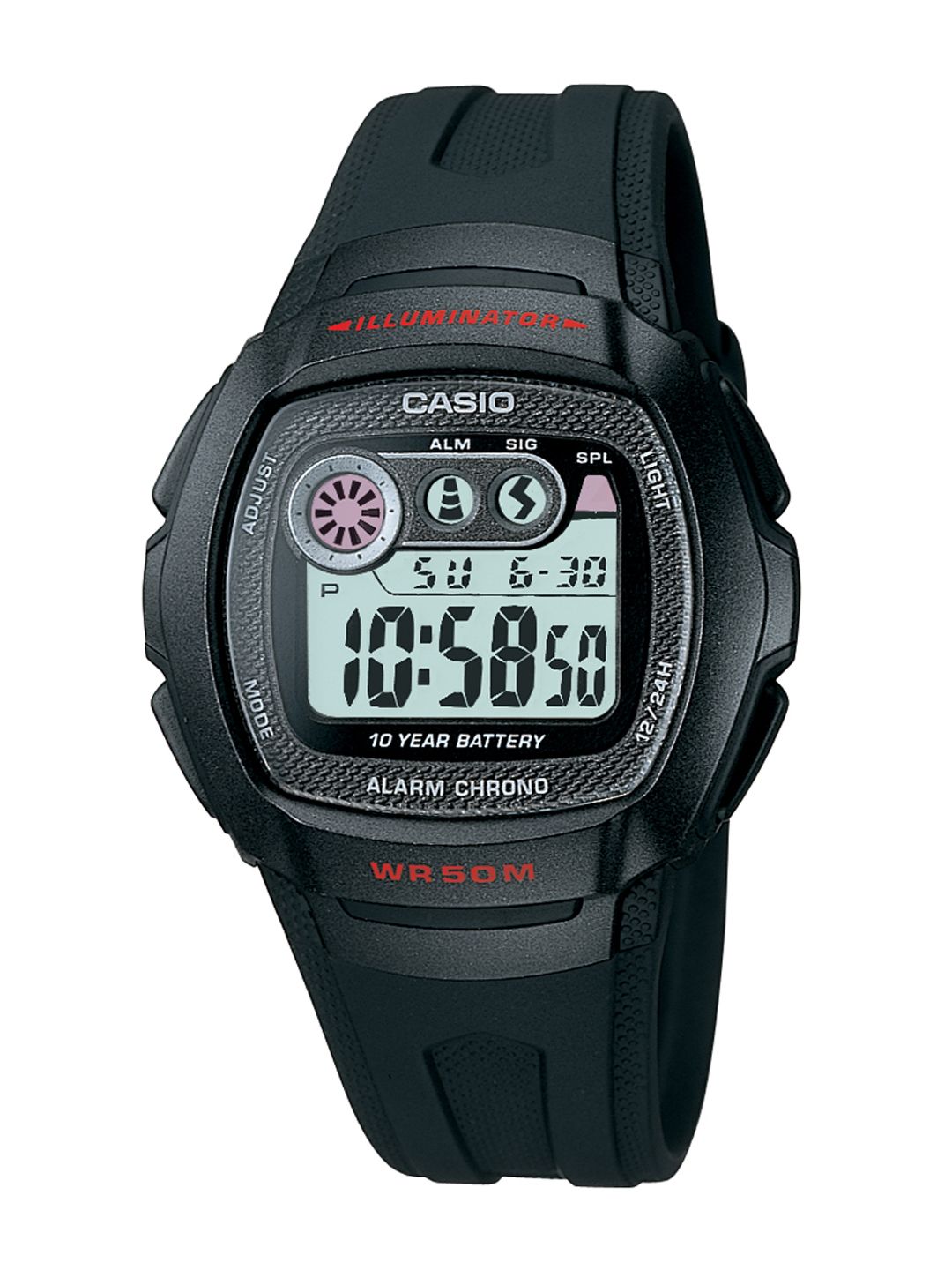 CASIO Youth Series Digital Men Black Small Dial Digital Watch W-210-1CVDF I065