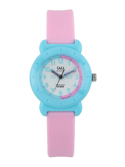 Q&Q Kids Girls White Dial Analog Watch