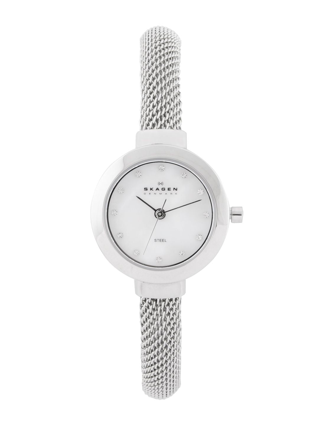 SKAGEN DENMARK Women White Mother of Pearl Dial Watch 107SSCS