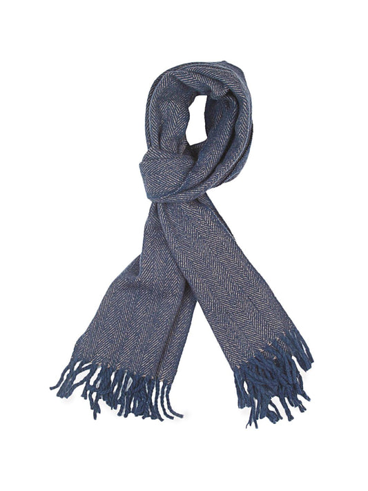 Reid & Taylor Men Solid Blue Muffler