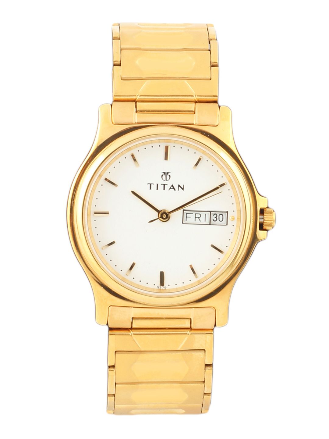 Titan Men White Dial Watch NB390YM14