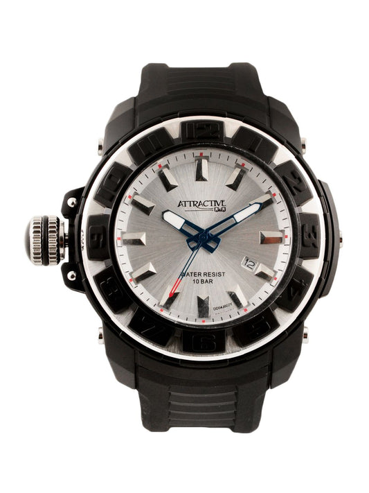 Q&Q Attractive Men Silver Dial Watch