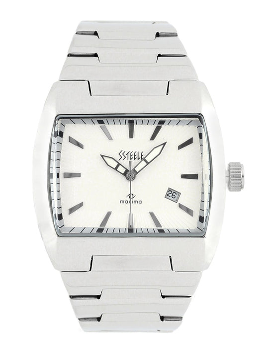 Maxima Men White Dial Watch