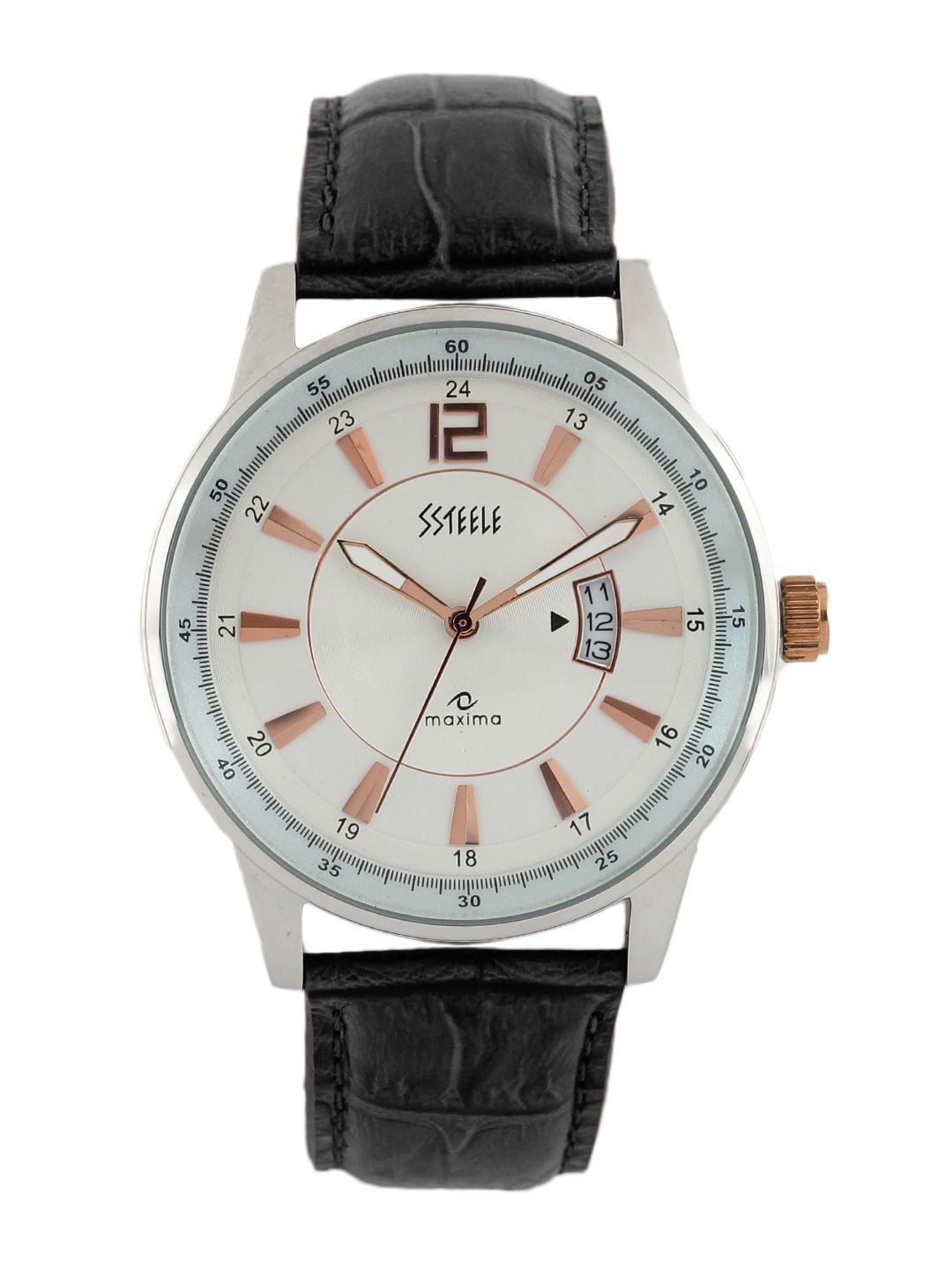Maxima Men White Dial Watch