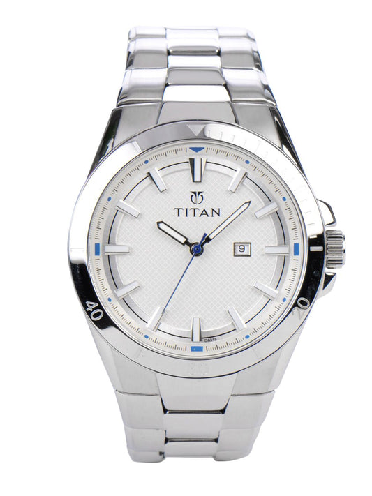 Titan Men White Dial Watch
