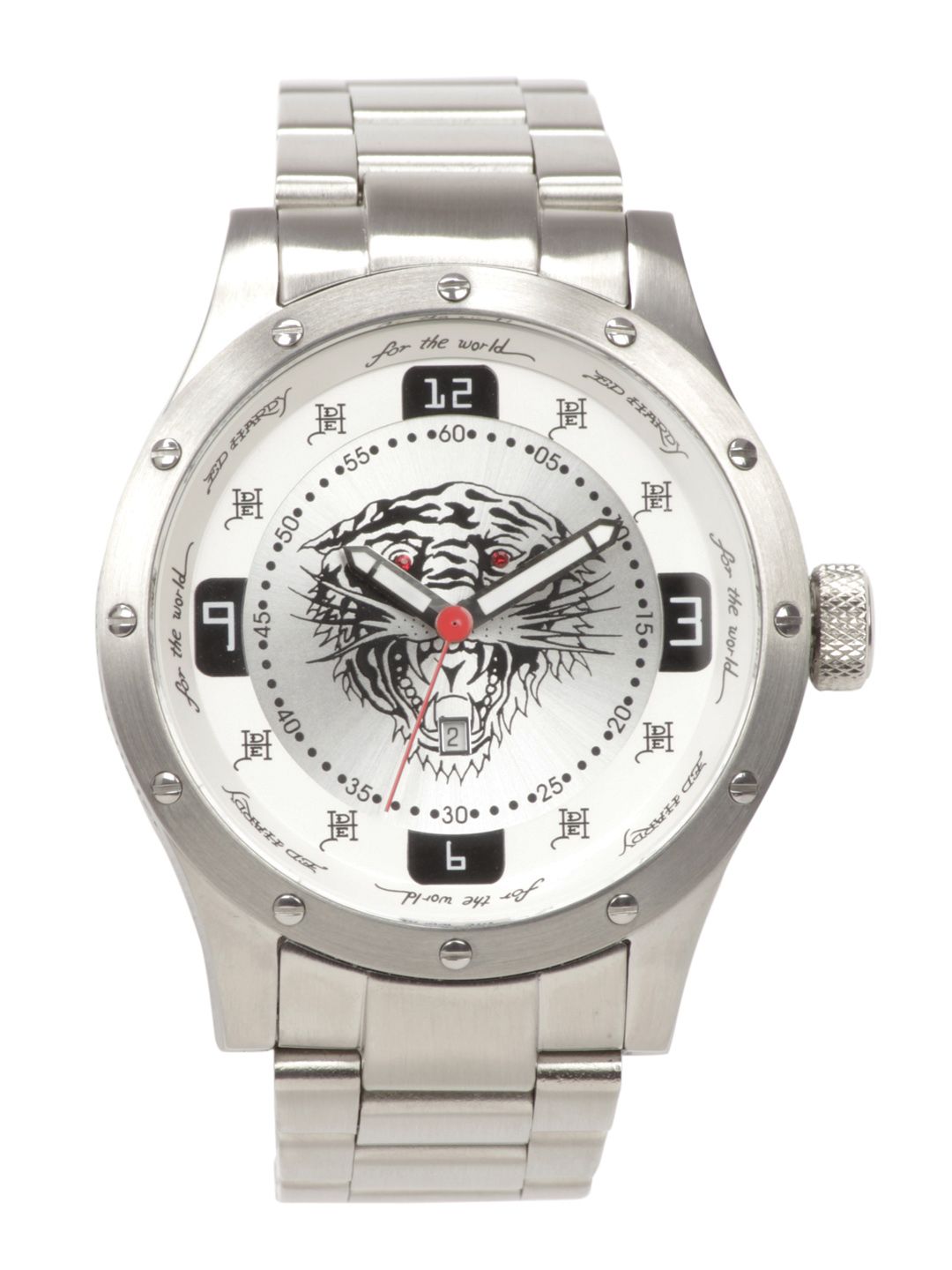 Ed Hardy Men White Dial Watch