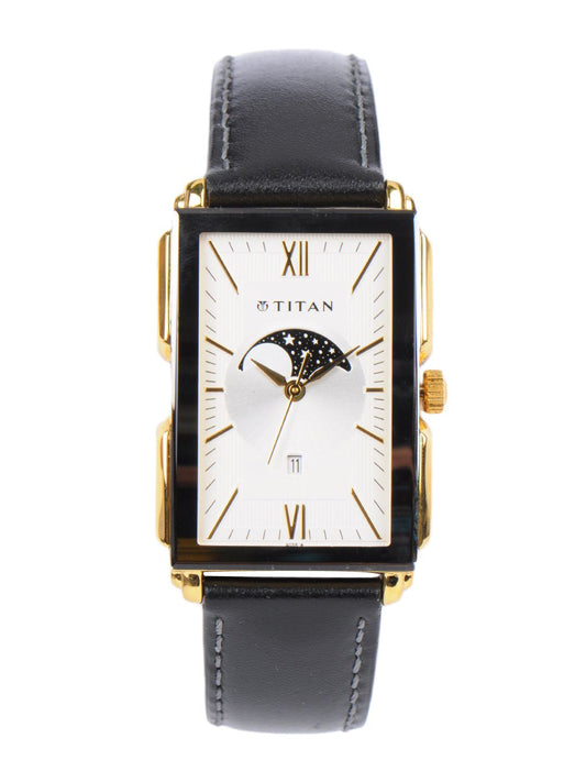 Titan Men White Dial Watch NA1485YL03