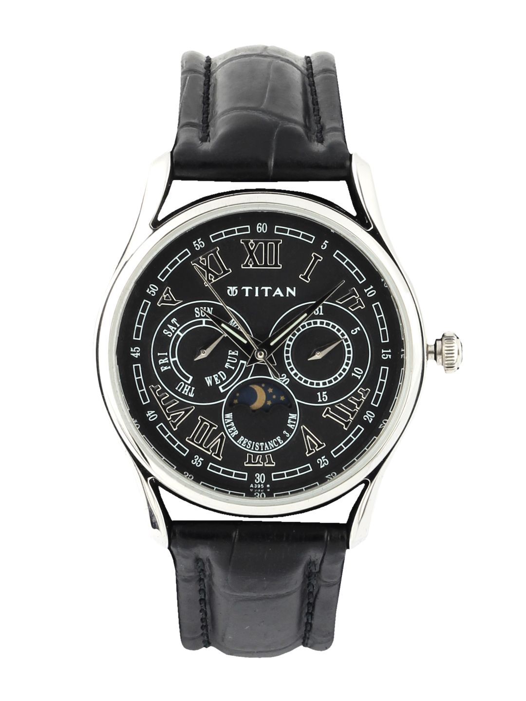 Titan Men Black Chronograph Watch