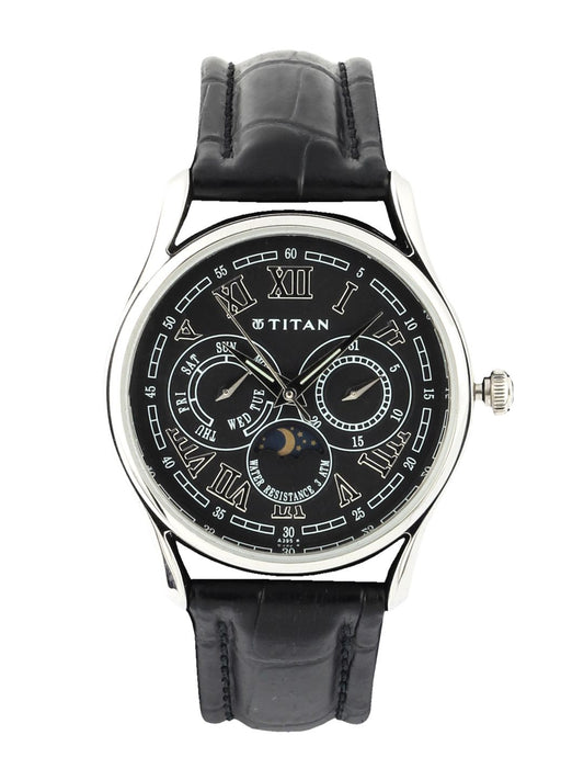 Titan Men Black Chronograph Watch