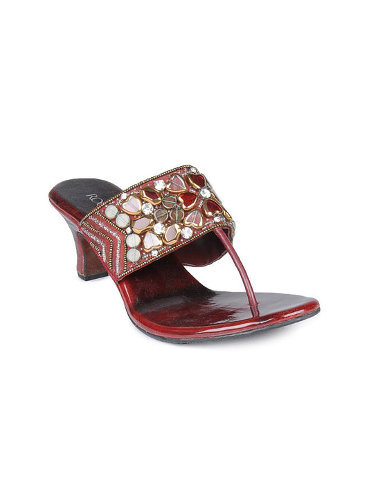 Rocia Women Maroon Sandals