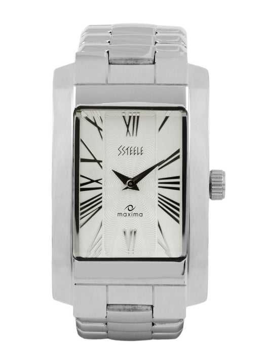 Maxima Men White Dial Watch