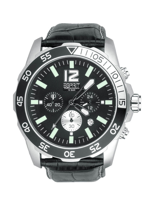 Esprit Men Athletic Black Steel Watches