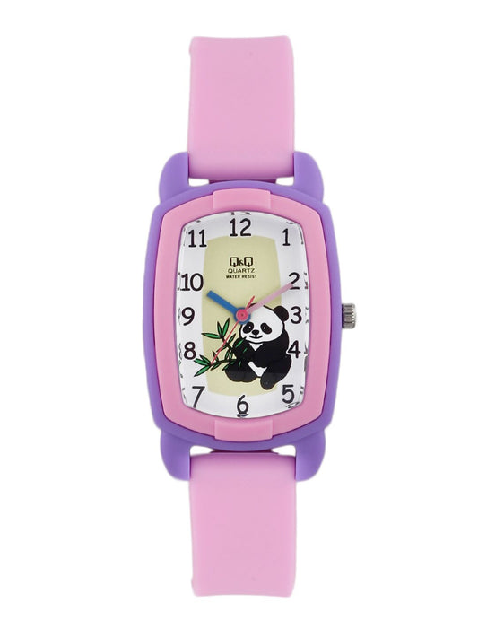 Q&Q Kids Girls White Dial Analog Watch