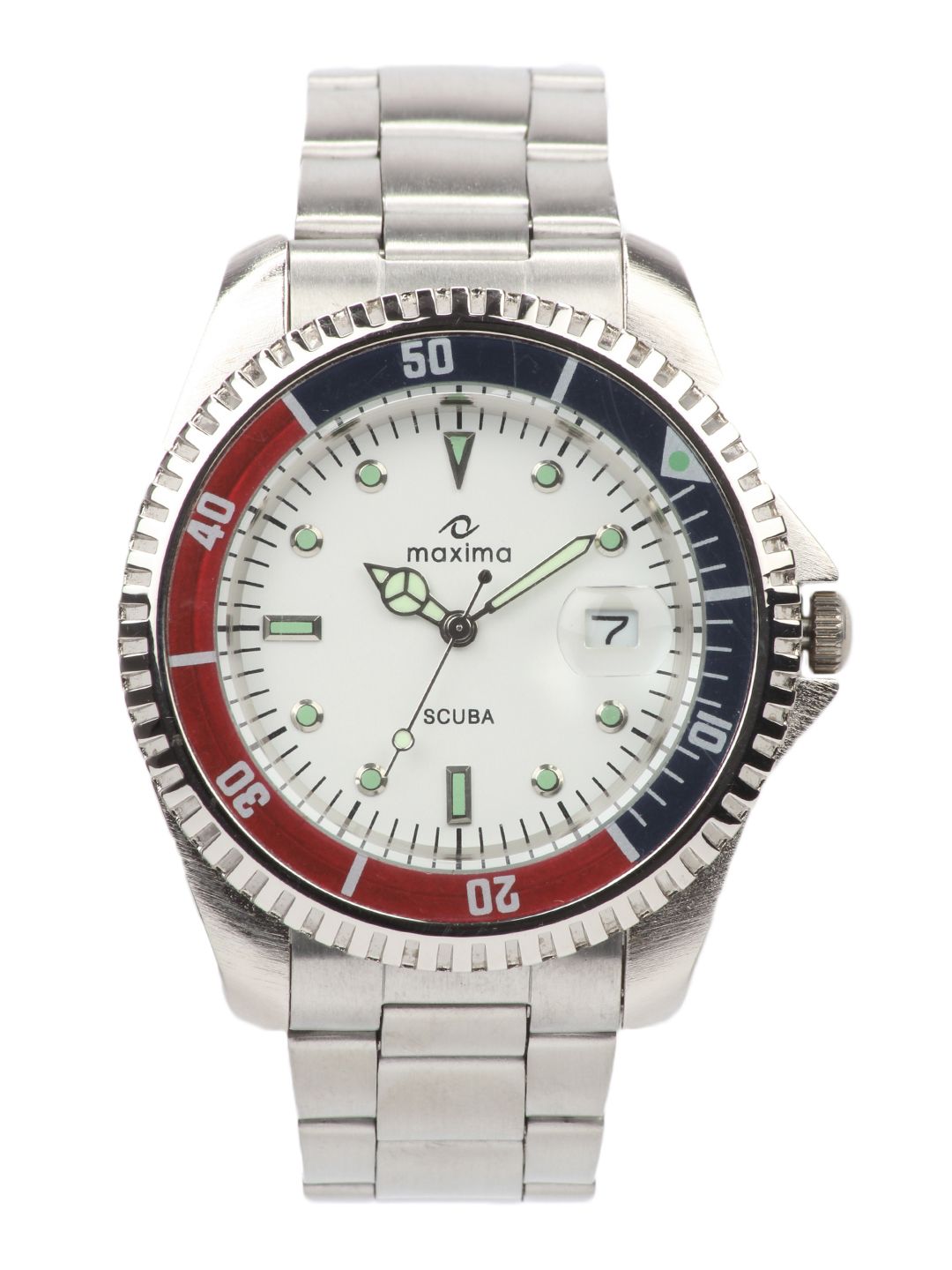 Maxima Men White Dial Scuba Watch