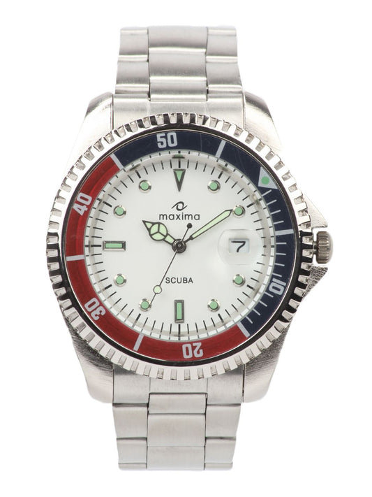 Maxima Men White Dial Scuba Watch