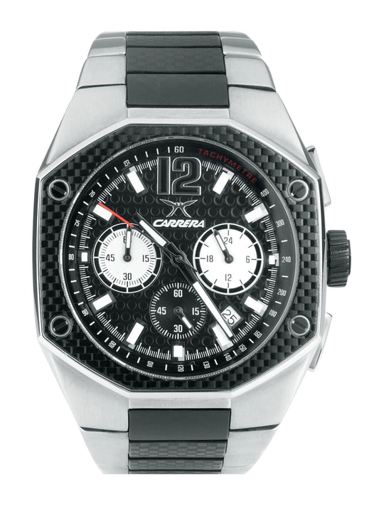 Carrera Men Metal strap Sqaure dial Black Watches