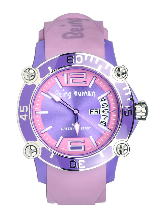 Being Human Women Dial Strap Purple Watch