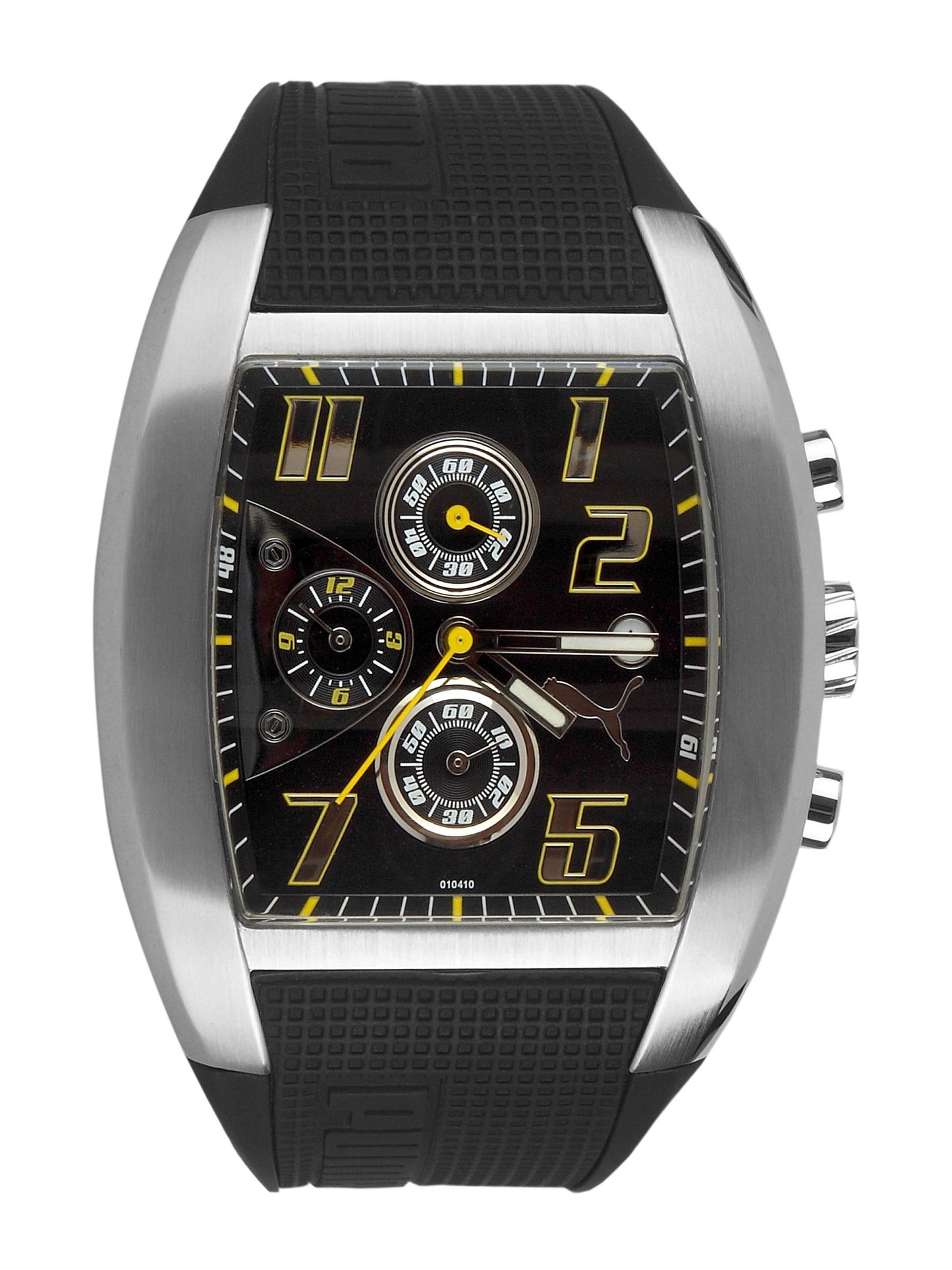 Puma Men Top Indication Silver Black Watch
