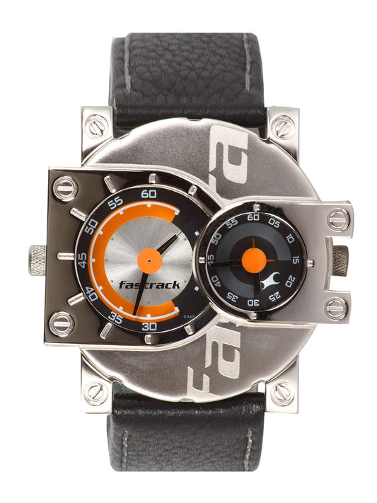 Fastrack Men Bikers Analog Steel Black Watch