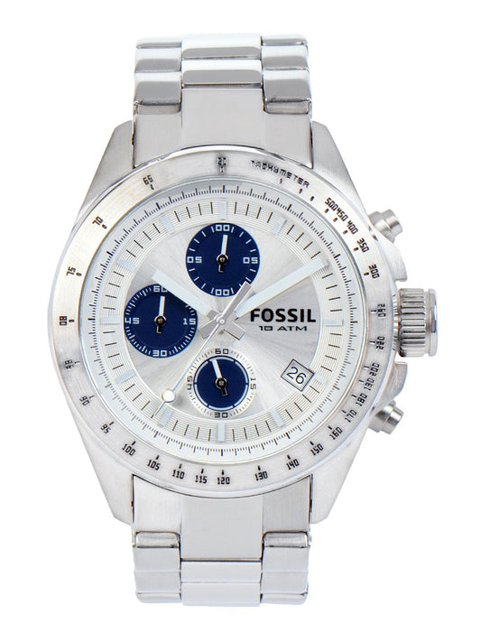 Fossil Men Quartz White Dial Chronograph Watch CH2622