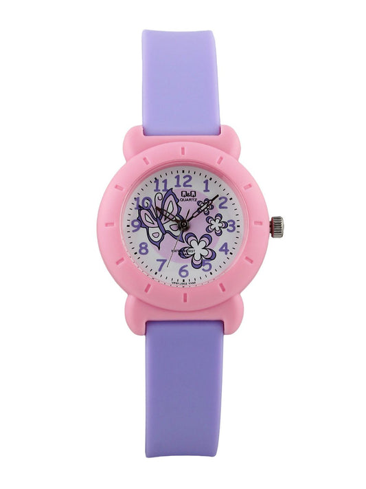 Q&Q Kids Girls White Dial Analog Watch