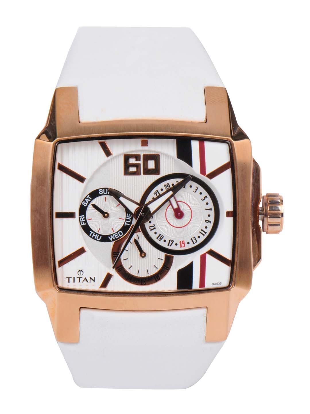Titan Men Chronograph White Dial Watch