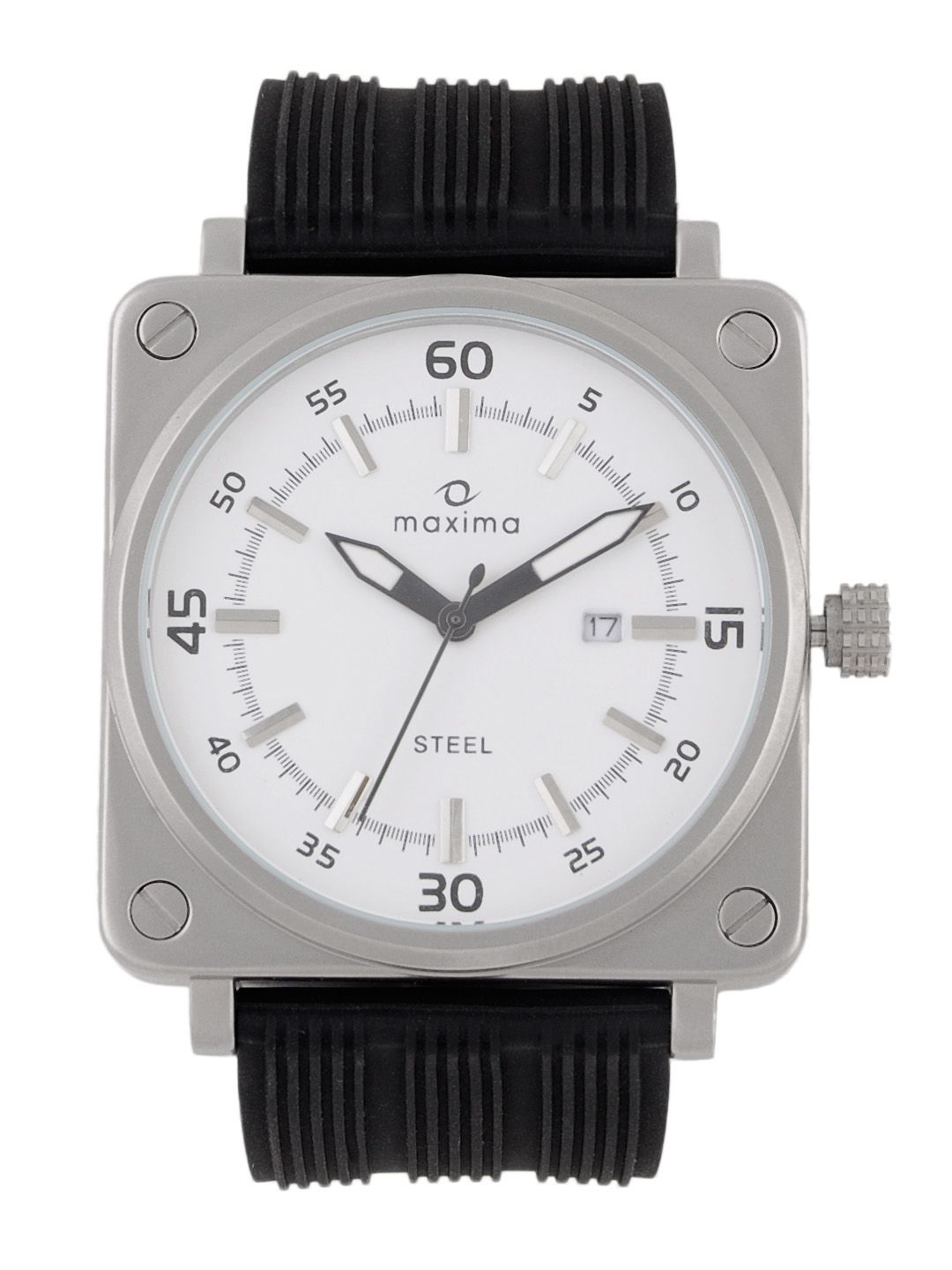 Maxima Men White Dial Watch