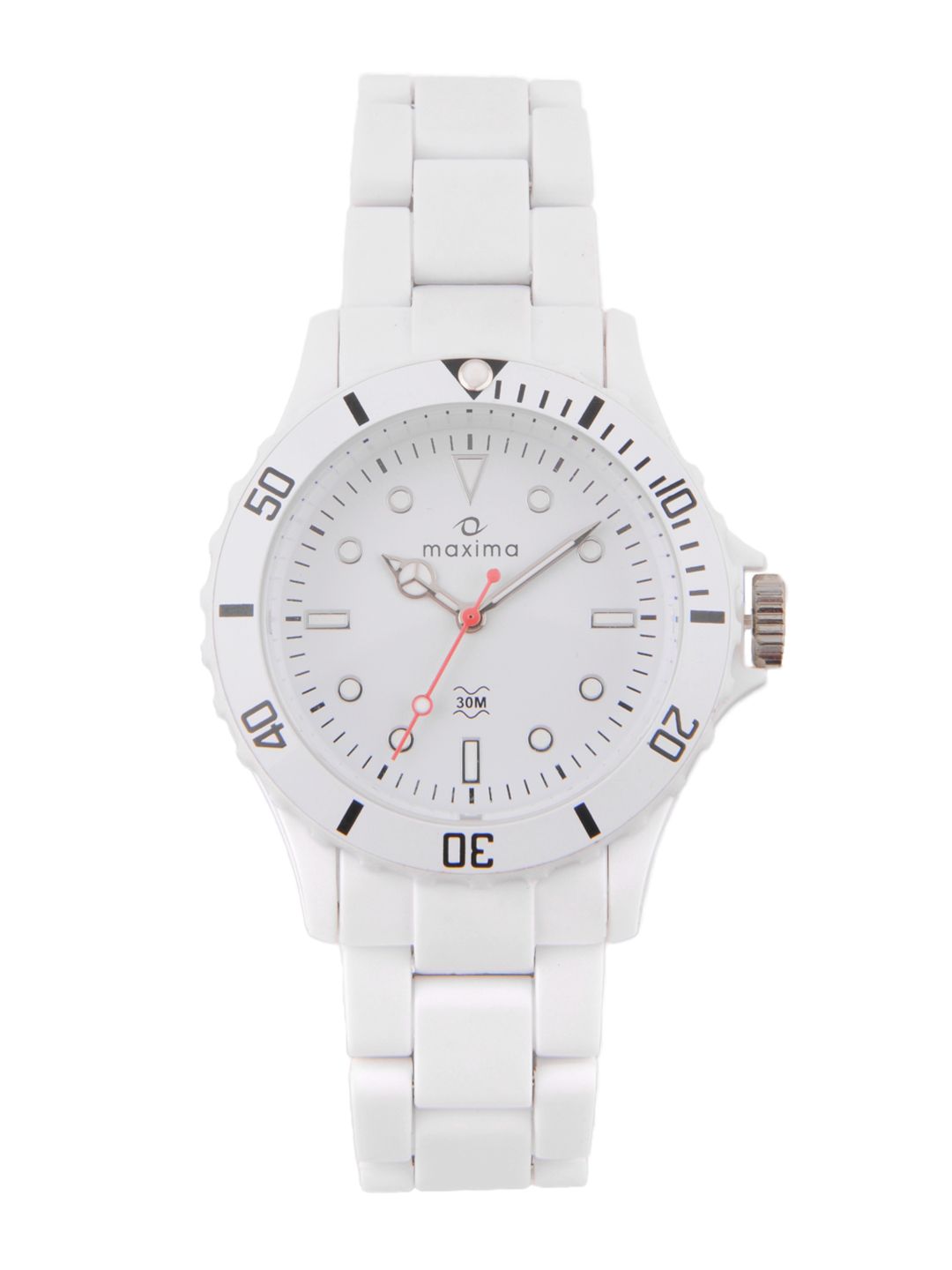 Maxima Men White Watch