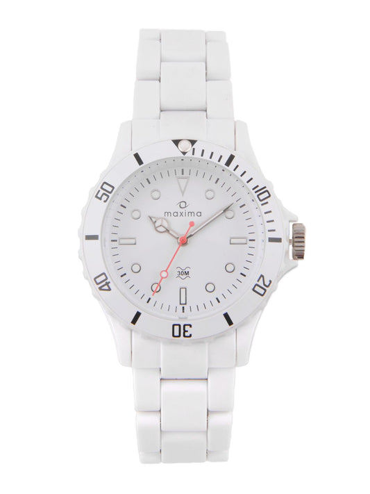 Maxima Men White Watch